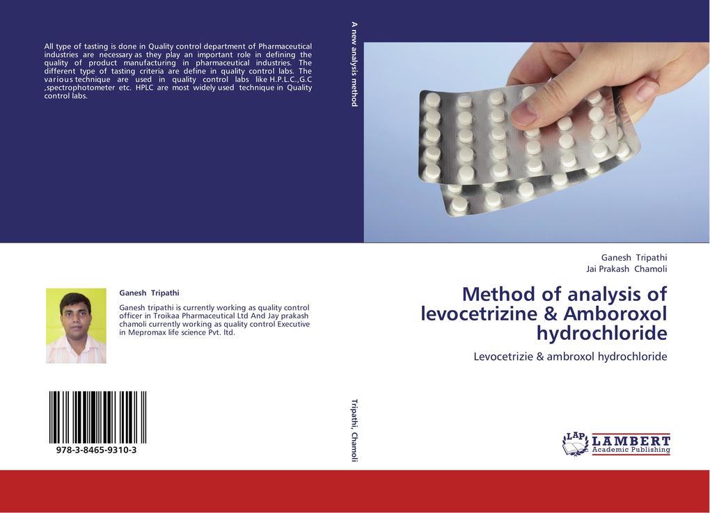 Method of analysis of levocetrizine & Amboroxol hydrochloride