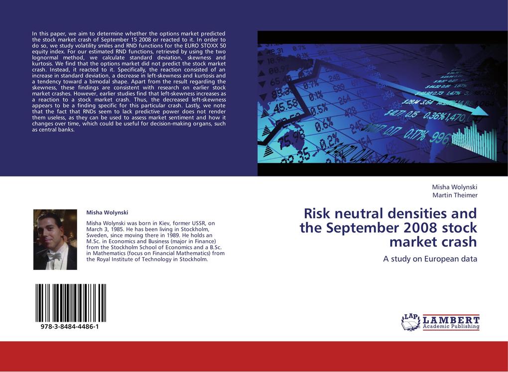 Risk neutral densities and the September 2008 stock market crash