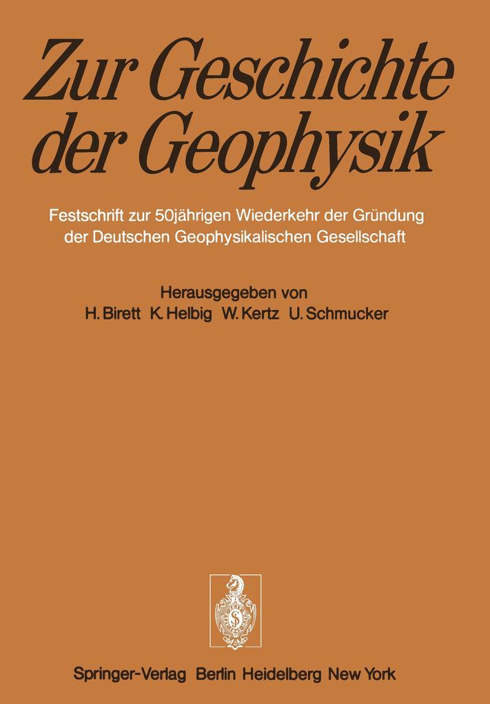Zur Geschichte der Geophysik