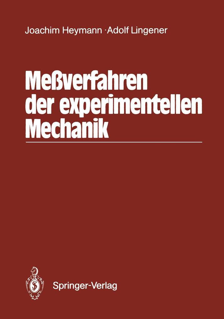 Meßverfahren der experimentellen Mechanik