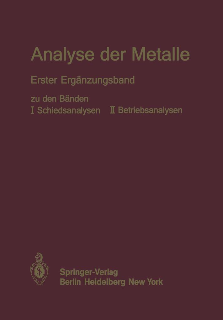 Analyse der Metalle