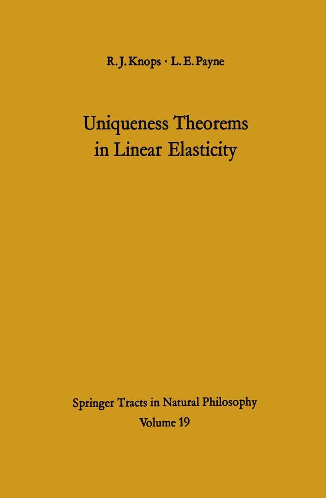 Uniqueness Theorems in Linear Elasticity