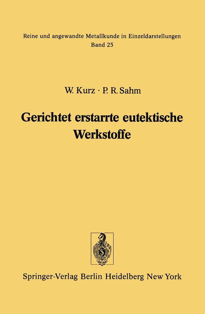 Gerichtet erstarrte eutektische Werkstoffe