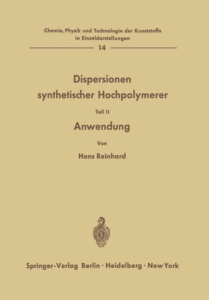 Dispersionen synthetischer Hochpolymerer