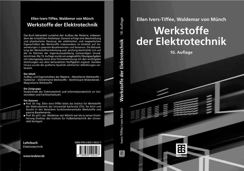 Werkstoffe der Elektrotechnik - Ellen Ivers-Tiffée/ Waldemar Münch