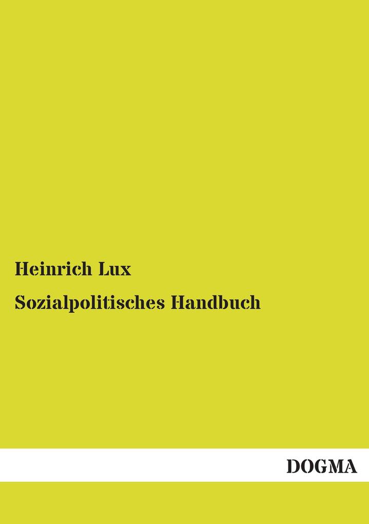 Sozialpolitisches Handbuch