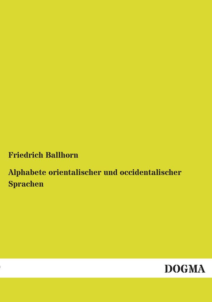 Alphabete orientalischer und occidentalischer Sprachen