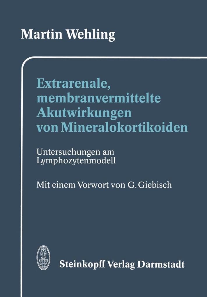 Extrarenale membranvermittelte Akutwirkungen von Mineralokortikoiden