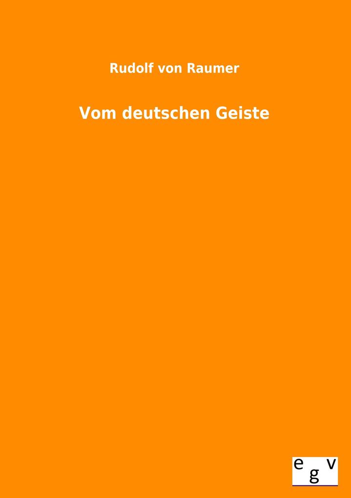 Vom deutschen Geiste