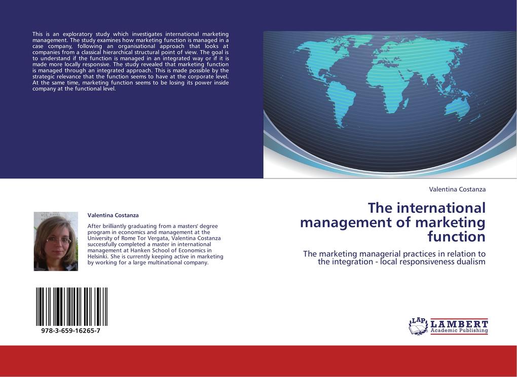 The international management of marketing function