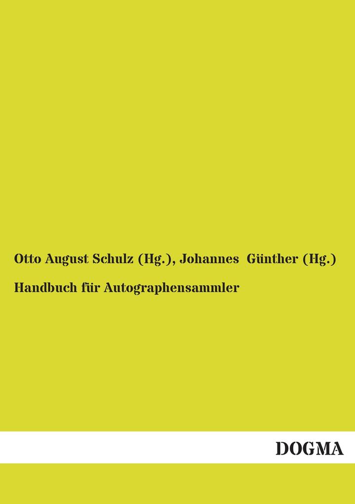 Handbuch für Autographensammler