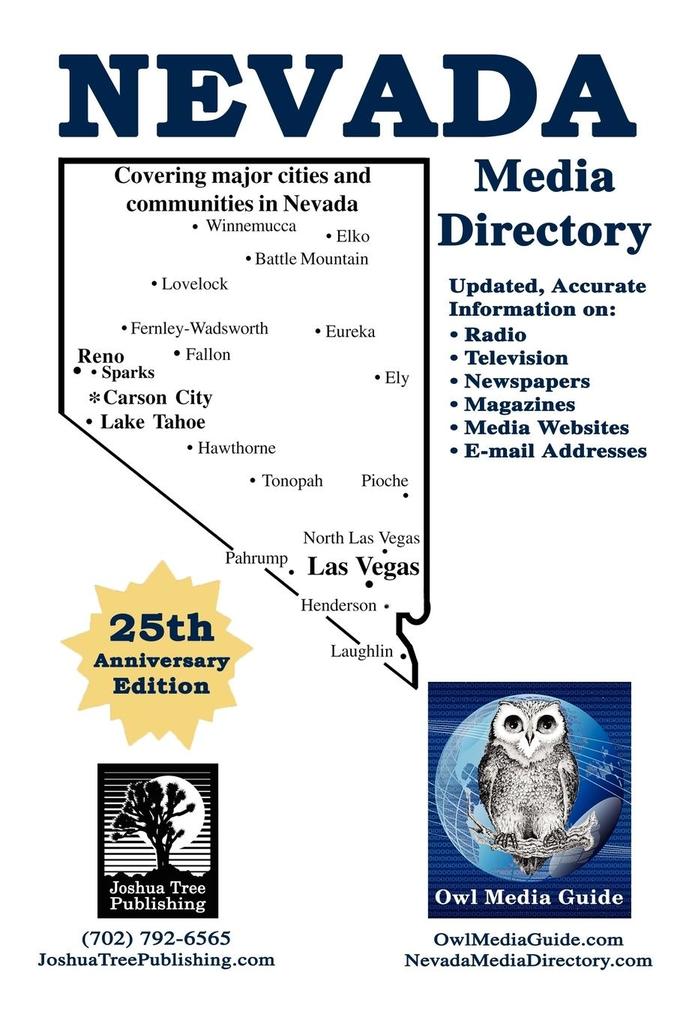 Owl Media Guide‘s Nevada Media Directory 25th Anniversary Edition