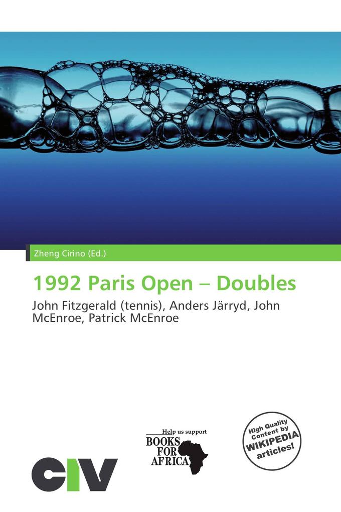 1992 Paris Open - Doubles