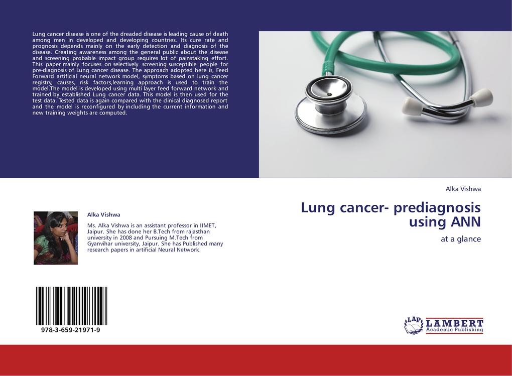 Lung cancer- prediagnosis using ANN als Buch von Alka Vishwa - Alka Vishwa