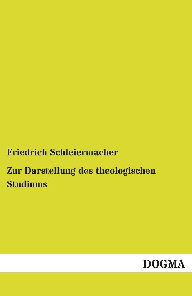 Zur Darstellung des theologischen Studiums