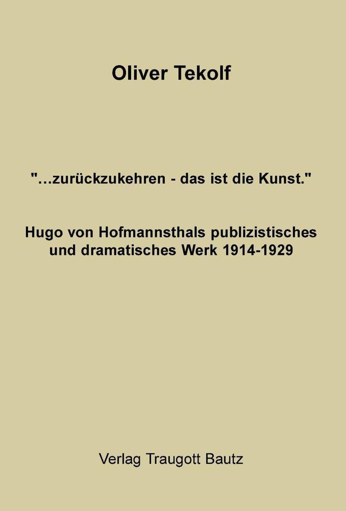 ...zurückzukehren - das ist die Kunst