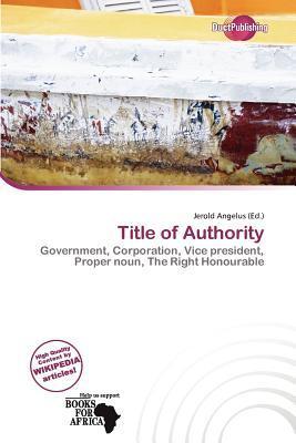 Title of Authority