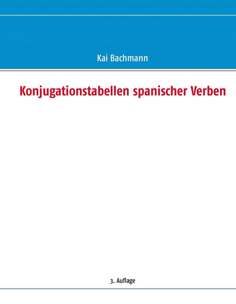 Konjugationstabellen spanischer Verben