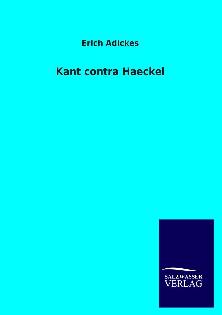 Kant contra Haeckel