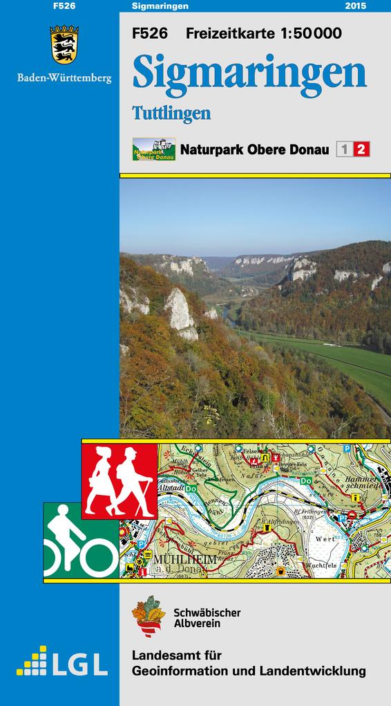Sigmaringen Naturpark Obere Donau Freizeitkarte 1 : 50 000