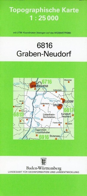 Topographische Karte Baden-Württemberg Graben-Neudorf