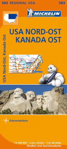 Michelin Regionalkarte USA Nordost Kanada Ost 1 : 2 400 000