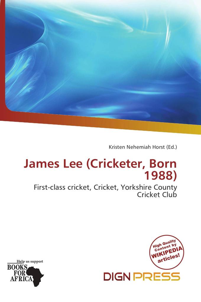 James Lee (Cricketer Born 1988)
