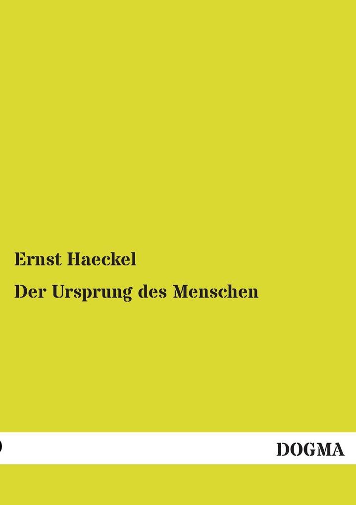 Der Ursprung des Menschen