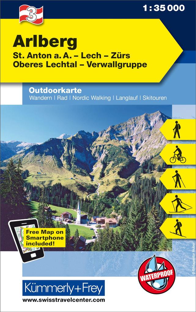 Image of KuF Österreich Outdoorkarte 03 Arlberg 1 : 35 000