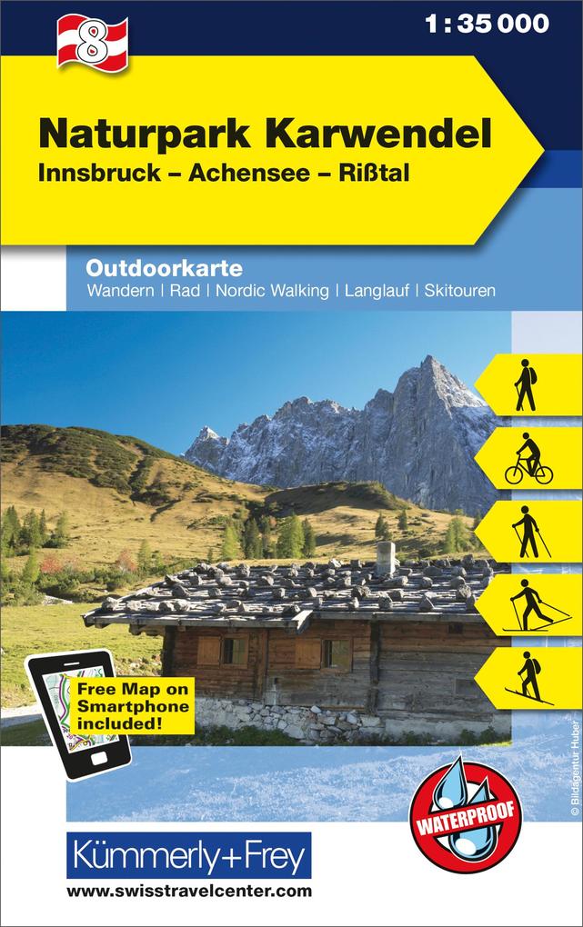 KuF Österreich Outdoorkarte 08 Alpenpark - Karwendel 1 : 35 000