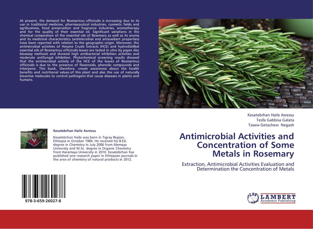 Antimicrobial Activities and Concentration of Some Metals in Rosemary - Kesatebrhan Haile Asressu/ Tesfa Gabbisa Galata/ Tasew Getachew Negash
