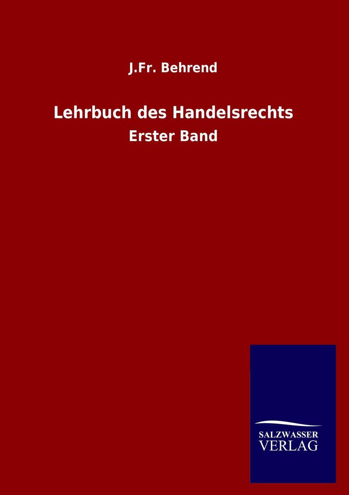 Lehrbuch des Handelsrechts