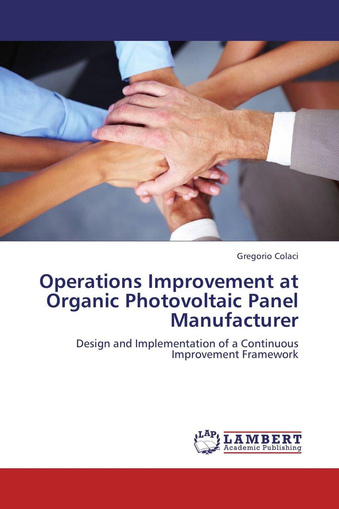 Operations Improvement at Organic Photovoltaic Panel Manufacturer