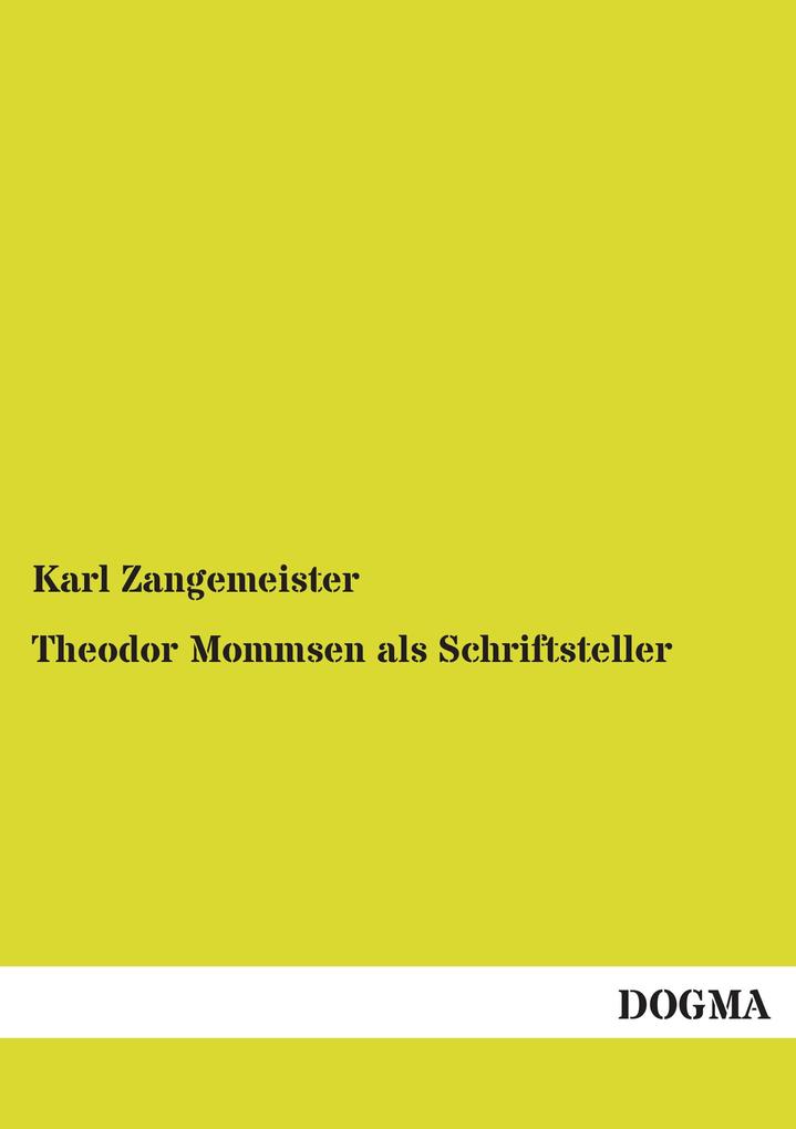 Theodor Mommsen als Schriftsteller