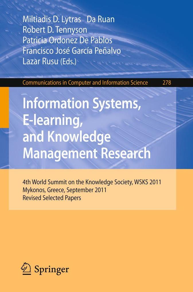 Information Systems E-learning and Knowledge Management Research