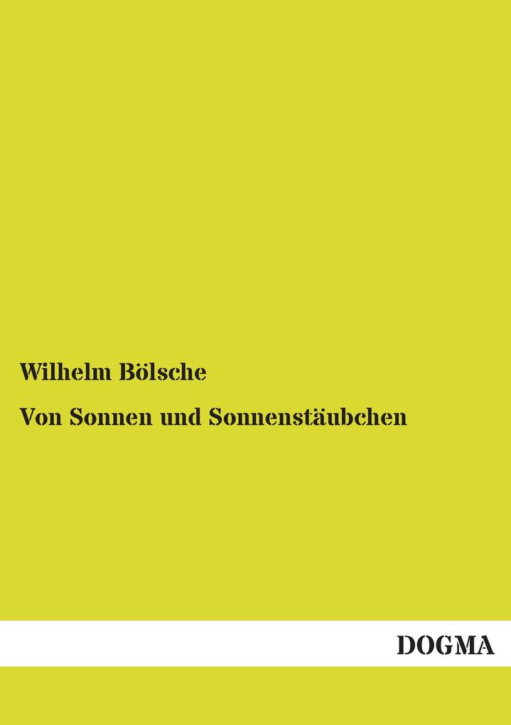 Von Sonnen und Sonnenstäubchen