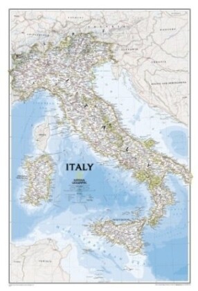 National Geographic Map Italy Planokarte