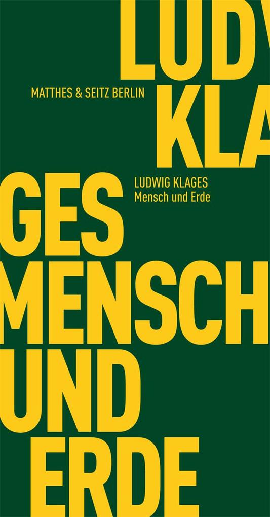 Matthes & Seitz Verlag Mensch Und Erde