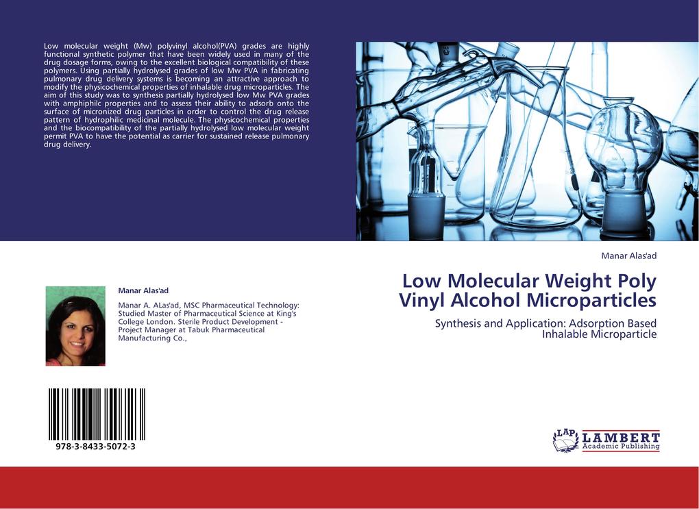 Low Molecular Weight Poly Vinyl Alcohol Microparticles