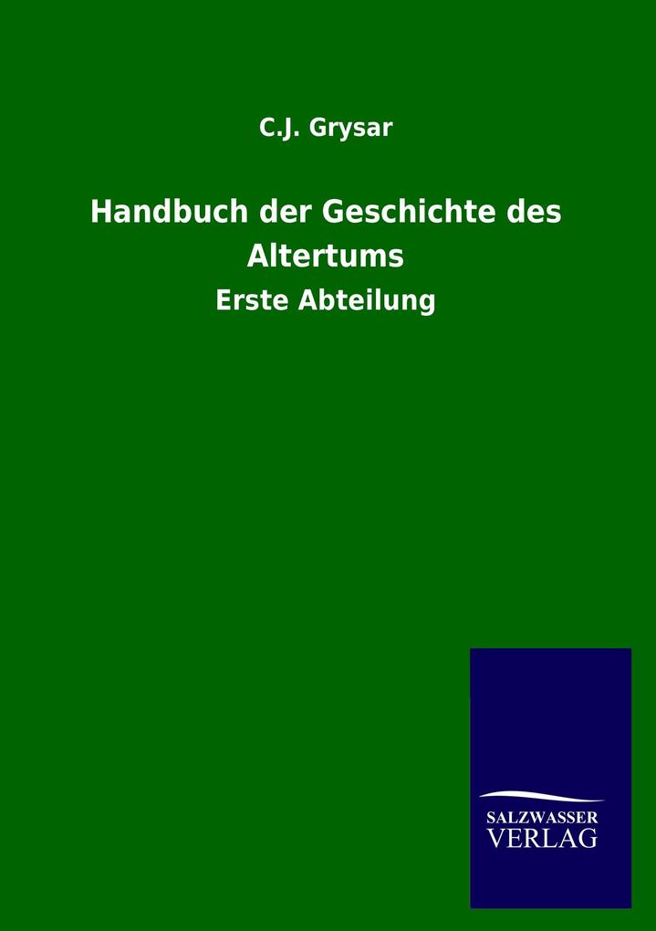 Handbuch der Geschichte des Altertums