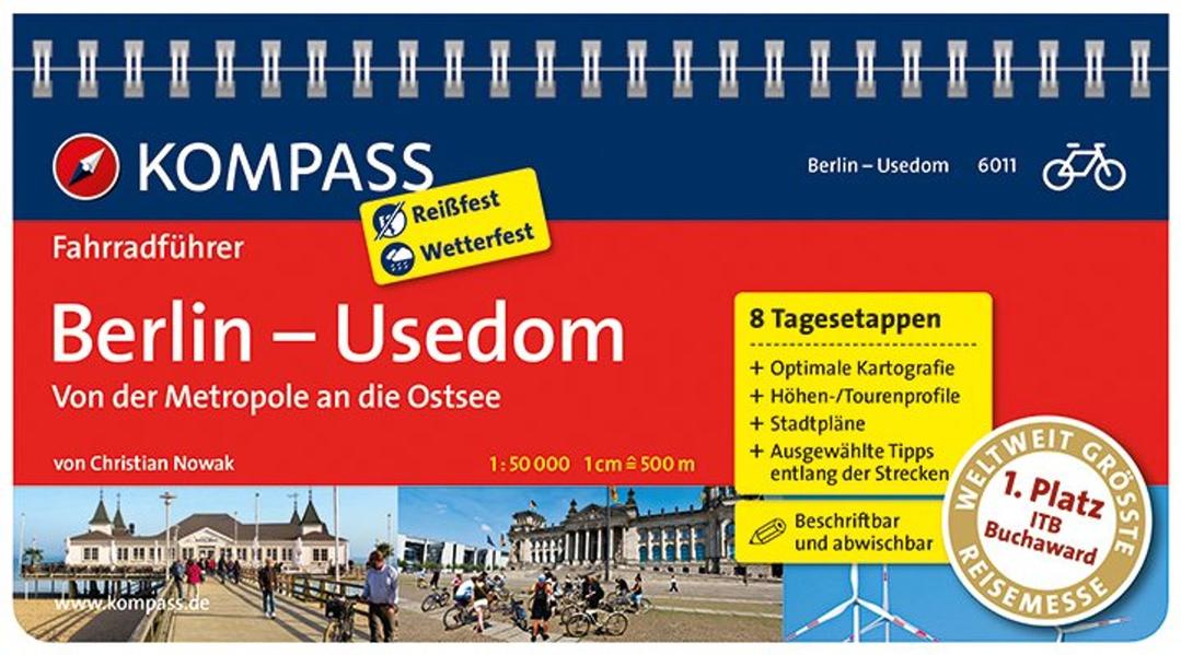 Image of KOMPASS Fahrradführer Berlin - Usedom von der Metropole an die Ostsee