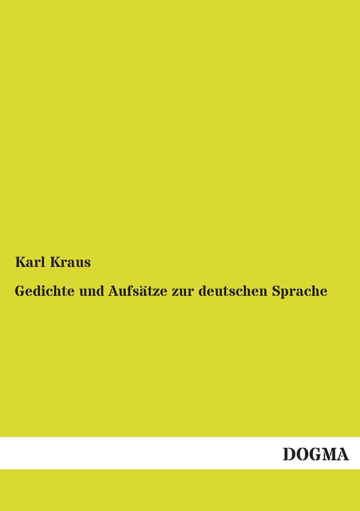 Gedichte und Aufsätze zur deutschen Sprache