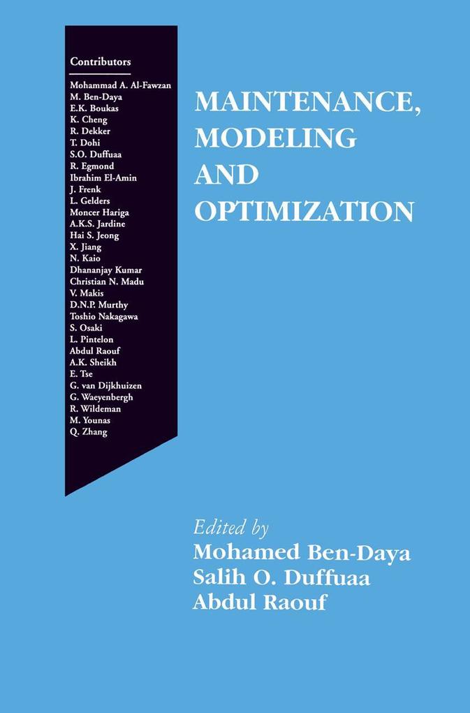 Maintenance Modeling and Optimization