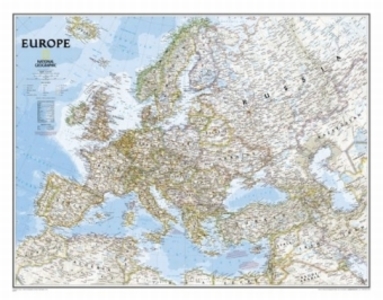 National Geographic Map Classic Europe enlarged Planokarte