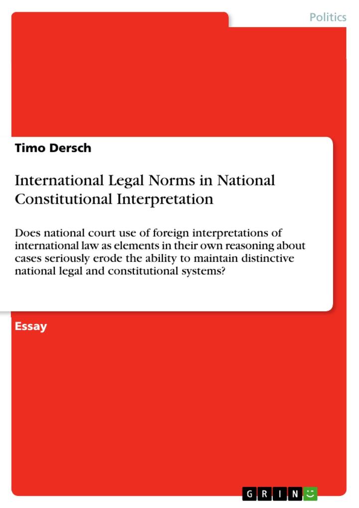 International Legal Norms in National Constitutional Interpretation