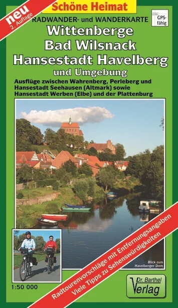 Radwander- und Wanderkarte Wittenberge Bad Wilsnack Hansestadt Havelberg und Umgebung 1:50000