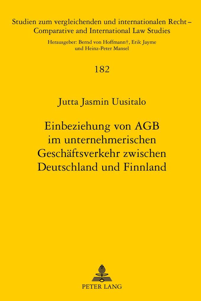 Einbeziehung von AGB im unternehmerischen Geschäftsverkehr zwischen Deutschland und Finnland