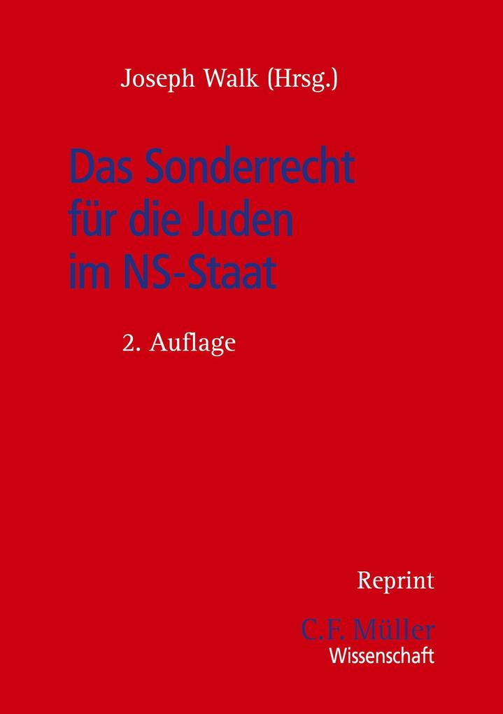 Das Sonderrecht für die Juden im NS-Staat