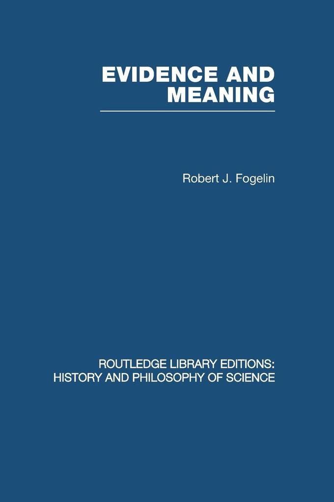 Evidence and Meaning