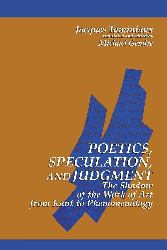Poetics Speculation and Judgment
